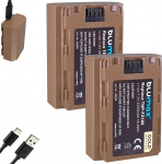 2 x Blumax aku &uuml;hilduv Sony NP-FZ100 | 2250 mAh USB Type-C laadimisportiga - Alpha 9 II A9 II A9 / A7C A7 III - IV // A1 6600 FX30 ZV-E1 jaoks.