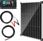50 W p&auml;ikesepaneel 12 V komplekt: DERUXI 50 W 12 V haagissuvila p&auml;ikesepaneelide komplekt: DERUXI 50 W 12 V haagissuvila p&auml;ikesepaneelide komplekt: Monokristalliline p&auml;ikesepaneel 50 W koos 10 A p&auml;ikeselaengu kontrolleriga + 4 tk 5 ft pikenduskaabel, ...