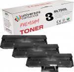 Must toonerikassett MLT-D111S Asendus Samsungi printeritele Xpress M2022 M2026 M2020, M2022 W, M2070, M2070 &deg;F, M2070FW, M2070 W, uusima p&uuml;sivara kiibiga, 3 tk.