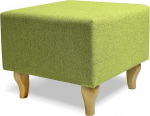 Seat Pouffe Pouf Stool Seat Cube Footstool Ottoman (Beech Leg, Lime Green)