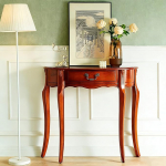 Konsolentisch Massiver Eingangstisch, Halbmond Flurtisch mit Schublade, Sofatisch f&uuml;r Flur und Eingangsbereich, Einfache Montage(100 * 30 * 85cm/39.4 * 12 * 33.5in)