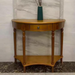 Generisch Konsolentische f&uuml;r Flur, schmale Beistelltische aus Glas f&uuml;r Wohnzimmer, (en:Halbmond-Konsolentisch aus hellem Walnussholz, Sofatisch aus Massivholz f&uuml;r Eingangsbereich, schmaler Retro-Be