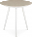 IDIMEX Rosalia k&uuml;ljelaud, valge/beež, v&auml;ike laud, &uuml;mmargune keraamiline plaat ja alumiiniumist raam, vastupidav ja ilmastikukindel, sise- ja v&auml;litingimustes kasutamiseks