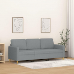 359486 3-kohaline diivan, helehall, 180 cm kangas, Lounge diivan, Diivanid ja diivanid, Relax diivan, Diivan elutuppa, Diivan magamisfunktsiooniga