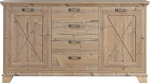 FORTE Nepal Bramberg kuuskast 2 ukse ja 4 sahtliga 175 x 97,2 x 45 cm