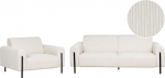 Askim 4-kohaline diivanikomplekt Cord Cream White Reguleeritavad seljatoed Metallist jalad