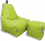 Patchhome Bean Bag Lounge Chair + Cube / Stool koos t&otilde;mblukuga, Gamer Seat, Bean Bag t&auml;idetud pol&uuml;st&uuml;reenist t&auml;idisega