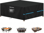 Katta aiam&ouml;&ouml;bel XXL katte aiamaja laudade ja toolide katteks aiam&ouml;&ouml;bli katted ventilatsiooniavadega veekindel 420D Oxfordi kangas 300 x 250 x 100 cm