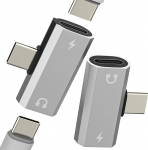 USB-C-Splitter (2er-Pack) Adapter Kopfh&ouml;rer Typ C Ladeger&auml;t f&uuml;r iPhone 17 16 15 Pro kompatibel mit Samsung AUX Audio Dongle Jack Dual Adapter Kabel Kopfh&ouml;reranschluss f&uuml;r Apple Konverter f&uuml;r iPad