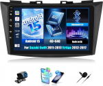 SIXWIN Upgrade 4+64G Android 15 autoraadio Suzuki Swift 2011-2017 Suzuki Ertiga 2012-2017 koos CarPlay / Android autoga, 9-tolline HD puuteekraan koos WiFi GPS Bluetooth 5.0 FM / RDS 32EQ + tahavaate kaamera