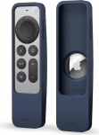 elago R5 Locator Case &uuml;hildub Apple TV 4K Siri Remote 3. p&otilde;lvkonna (2022) ja 2. p&otilde;lvkonna (2021) ning &uuml;hildub Apple AirTagiga (Jean Indigo)