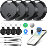 Air Tracker Tags Pack of 4 Key Finders, Air Tracker Tag &uuml;hildub Apple'i rakendusega Where Is App (ainult iOS), Kohvri Tracker koti / pagasi / v&otilde;tme jaoks, aku eluiga &uuml;ks aasta, IP67 veekindel (4i pakett)