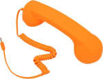 Telefoni k&auml;eklapp mobiiltelefonidele, Retro 3.5mm telefoni k&auml;eklapp, kiirguskindel juhtmega mobiiltelefoni vastuv&otilde;tja nutitelefoni arvutile (oranž)