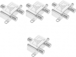 Uonlytech Pack of 4 Power Splitter koaksiaalne splitter satelliidi jaoks J&auml;&auml;tunud kohvitassi satelliidi splitter 2-Way Splitter kiire interneti jaoks Splitter v&otilde;imendi koaksiaalne dosaator antenni jaoks
