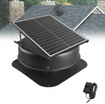 Solar-Dachventilator - Dachbodenventilator mit Fernbedienung, regenfeste Aluminiumabdeckung, b&uuml;rstenloser Gleichstrommotor mit variabler Frequenz f&uuml;r Zuhause, Garage, Wohnmobil