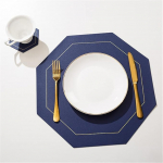 6 St&uuml;ck Leder-Tischsets, Isolierunterlage, Western-Tischsets, Untersetzer, Tischsets, Geschirr, K&uuml;chenzubeh&ouml;r (Farbe: C) (A)