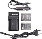 DSTE 2-osaline aku ja 2-kanaliline dual USB kiirlaadija komplekt Olympus BLN-1 E-M1 E-M5 OM-D Pen E-P5 Mark II jaoks