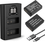 LP-E17 Onshida kaamera akud, 2 Pack 1100 mAh akulaadija laadimiskomplekt Canon EOS M3 M5 M6 200D 77D 750D 760D 800D 8000D Kiss X8i Rebel T6i T6s (Micro USB ja USB C port)