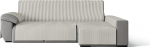 GAMUSI Beeži triibuline puuvillane diivanikate Chaise Lounge 290cm paremal (kuni 330cm lai)