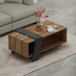 HOMIDEA MELISA kohvilaud - diivanilaud - moodsa disainiga moodne kohvilaud riiuliga 91,8 x 48,8 x 35 cm (Briarsmoke)