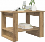 vidaXL Artisan Oak Coffee Table, 72 x 50 x 50 cm, puitmaterjal, kaasaegne ristk&uuml;likukujuline kohvilaud, vastupidav elamispind, minimalistliku disainiga m&ouml;&ouml;bel elutuppa pilkup&uuml;&uuml;dvana
