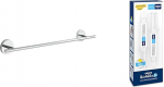 GROHE Start Cosmopolitan 41166000 Vannitooliinihoidja (&otilde;mbluse suurus 430 mm, materjal: metall, varjatud kinnitus), kroom, koos liimiga vannitoa aksessuaaridele