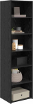 vidaXL kabinet Must tammefekt 50 x 41 x 185 cm puidust komposiitmaterjalist moodne elutoa m&ouml;&ouml;bel Ristk&uuml;likukujulised hoiulahendused Vabalt seisev kabinet Minimalistlik disain Praktilised riiulid