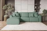 99rooms Gusto nurgadiivan Polsterdatud nurgadiivan (K x L x S): Sage Green: 96 x 295 x 194 cm Struktureeritud kangas Neve Sage Green koos Ottoman vasakpoolse magamisfunktsiooniga, hoiuruumiga.