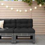 Homgoday Garden Middle Diivan Grey Solid Pine Diivanid Outdoor Diivan Diivan Garden Diivan Elutuba Patio Outdoor m&ouml;&ouml;bel B1