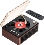 POFOTO Tragbarer CD-Player mit Bluetooth 5.3, langlebigem aku, LCD-ekraan, toetab USB/AUX/Radio/Kopfh&ouml;rer, Retro-Design, Doppellautsprecher & Fernbedienung - f&uuml;r Zuhause, Auto & als Geschenk