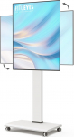 FITUEYES telerialus Rullitav telerik&auml;ru 32-75-tollisele plasma / LCD / LED telerile P&otilde;randaplatvorm ratastega K&otilde;rgus reguleeritav p&ouml;&ouml;ratav kuni 40 kg VESA 600 x 400 mm