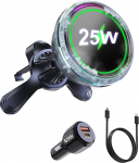 koolehaoda Qi2.2 25W autolaadija juhtmevaba tehnoloogia TEC pooljuhtjahutusega + 65W kiiradapter + 1 meeter USB C laadimiskaabel iPhone 17/16/15/14/13/12 (S21) jaoks