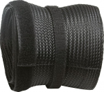 RICOO kaablikanal lame must Z9135B-10 1 m x 13,5 cm kaablikanal koos kinnitusega Paindlik kaablikanal kaablijuhtimiseks ja kaablijuhtimiseks suletavad kaablikanalid