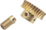 Vaskne turbiini reduktori komplekt, mille suhe on 1:30, 7 x 20 mm, Worm Rod v&otilde;lli, 0,5 moodul, 30 hammast, vaskne rattak&auml;igu nurk, 3 mm varras 4 mm hammasratta puuriga