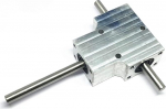 Miter Gearbox 1 Piece Spiral Taper Gear 1:1 90&deg; nurga seade 8 mm Double v&auml;ljundv&otilde;ll Transmissioon Steering Differential Assembly Gear Alumiinium korpus Pinion mehaaniline
