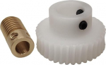 Ritzelgetriebe 1 St&uuml;ck 0,5 Modul 30 Z&auml;hne Schneckenradsatz 3 mm 4 mm 5 mm 6 mm 0,5 m 30 T Kunststoff-Turbine Turbinenrad 1:30 Geschwindigkeitsverh&auml;ltnis Schneckenstange Antriebsmechanik(4mm bore)