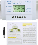 MPPT T40 40A Solar Charge Controller 12V 24V Car LCD Display Controller with Load Dual Timer Control for Street Light System