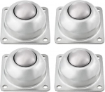 TMP1105 4tk CY-38A 1-1 / 2-tolline s&uuml;sinikterasest ruudukujuline &auml;&auml;rikuga rull-laagri &uuml;lekande l&auml;bim&otilde;&otilde;t 6,5 mm / 0,26-tollise &uuml;ksuse konveierirulli rattad