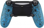 eXtremeRate DAWN2.0 FlashShot Trigger Stop Remap Kit PS4 CUH-ZCT2 kontrollerile, DIY asenduskorpus & uuendusplaat & 2 tagumist nuppu & 2 p&auml;&auml;stiku lukustust PS4 kontrollerile JDM040/050/055 Tekstuurne sinine