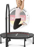 DH FitLife Fitness Indoor batuut Kokkupandav ilma paigalduseta L&auml;bim&otilde;&otilde;t 102 cm 40 tolli Mini batuut Koormus 150 kg 4 reguleeritavat k&auml;epideme taset Stabiilne ja vaikne lastele ja t&auml;iskasvanutele
