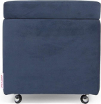 ARKETICOM Arketicoom Panda Swing Faux Leather Bean Bag with Wheels for Living Room, Blue, 84 x 42 x 42 cm