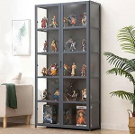 Dtyubfg Collectibles Display Case - Multifunktsionaalne puidust ja akr&uuml;&uuml;l vitriinkapp, tolmukindel ja l&auml;bipaistev elutuppa ja kontorisse.