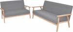 Gecheer diivan-komplekt 2-TLG. Stoff Hellgrau, Moderne Couch Polstersofa f&uuml;r Wohnzimmer Schlafzimmer Spielzimmer275178