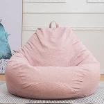 S / M / L Laisk diivanikate toolid ilma t&auml;iteaineta Linane kangas Lounger Seat Bean Bag Pouff Puff Diivan Tatami elutoa m&ouml;&ouml;bli kate