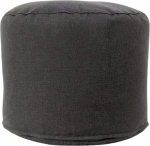 Elephant Living - The Footstool Pouf - Premium Indoor Stool Round - Valmistatud kvaliteetsest kootud kangast - Ideaalne kombinatsioon Elephant Lounger Bean Bagiga (must)
