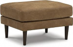Signature Design by Ashley Telora Brown & Black Faux Leather Ottoman