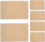 BESPORTBLE 6 St&uuml;ck Waschbare Tischsets aus Leinenoptik Hitzebest&auml;ndige Tischmatten in Braun Dekorative Platzsets f&uuml;r K&uuml;che Restaurant und Alltag