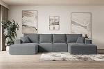 ALTDECOR Sierra-U-S nurgadiivan magamisfunktsiooniga ja voodikastiga nurgadiivan U-kujuline universaalne vasakule/paremale paigutatud diivanvoodi Laiendatav elamusmaastik Sierra-U-S - 344 x 165 x 73 cm tumehall