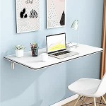 An der Wand montierter Klapptisch f&uuml;r Waschk&uuml;che, an der Wand montierter Esstisch, zusammenklappbar, an der Wand montierter Computertisch, stabil und robust, f&uuml;r Arbeitszimmer, Schlafzimmer