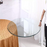 &Uuml;mmargune karastatud klaasist s&ouml;&ouml;gilaud &Uuml;mmargune klaaspaneel 35cm 50cm 60cm 85cm 100cm kohvilaud V&auml;ljas klaasist s&ouml;&ouml;gilaud